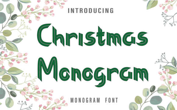 Christmas Monogram: A Festive Display Font for Holiday Creativity