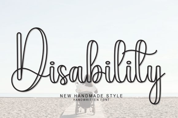 Disability Font: A Casual Handwritten Typeface for Creative Projects